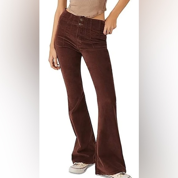 We The Free Denim - Free People Jayde Corduroy Flare Stretch Pant